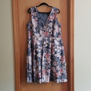 Lane Bryant plus FLORAL FIT & FLARE Dress, 18W